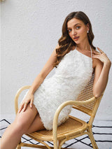 Elegant Ruffled Halter Dress image 4