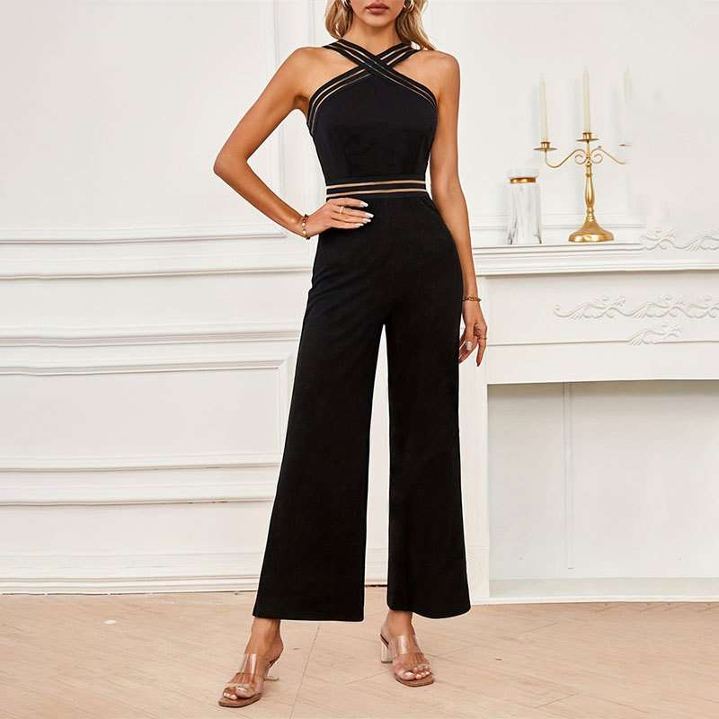Black Crisscross Jumpsuit image 2