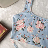 Floral Print Corset-Style Crop Top image 6