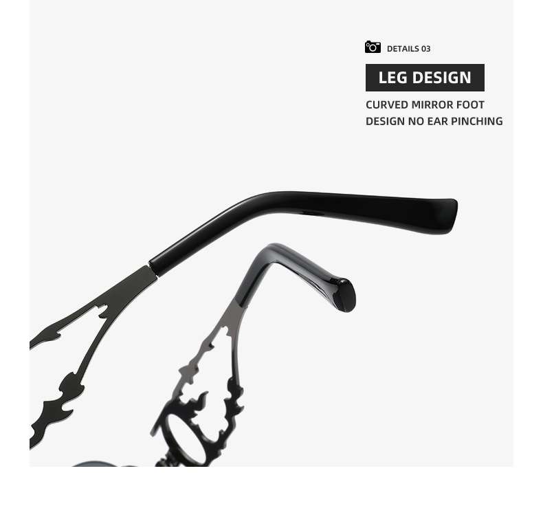 Silver-Frame Gradient Blue Sunglasses image 7