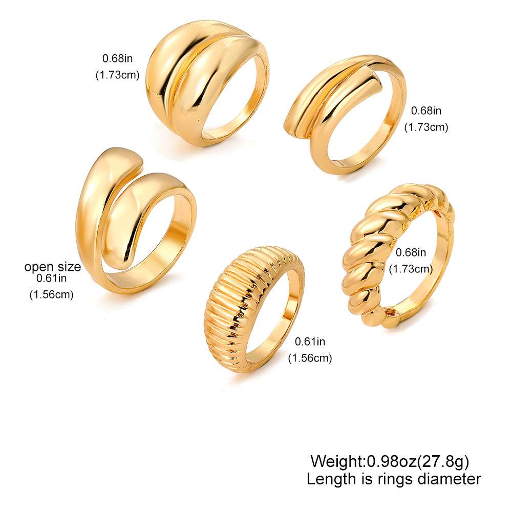 Bold Gold Statement Rings Collection image 4