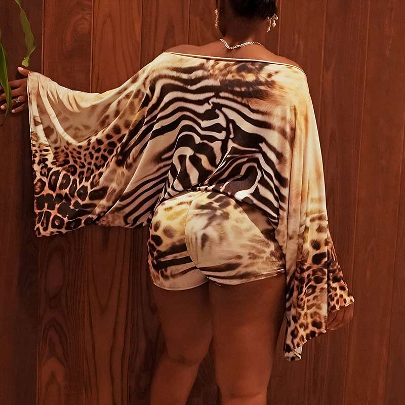 Leopard Print Off-Shoulder Jumpsuit image 2