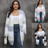 Cozy Breeze Striped Cardigan image 9