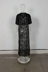 Sheer Lace Jersey Dress image 4