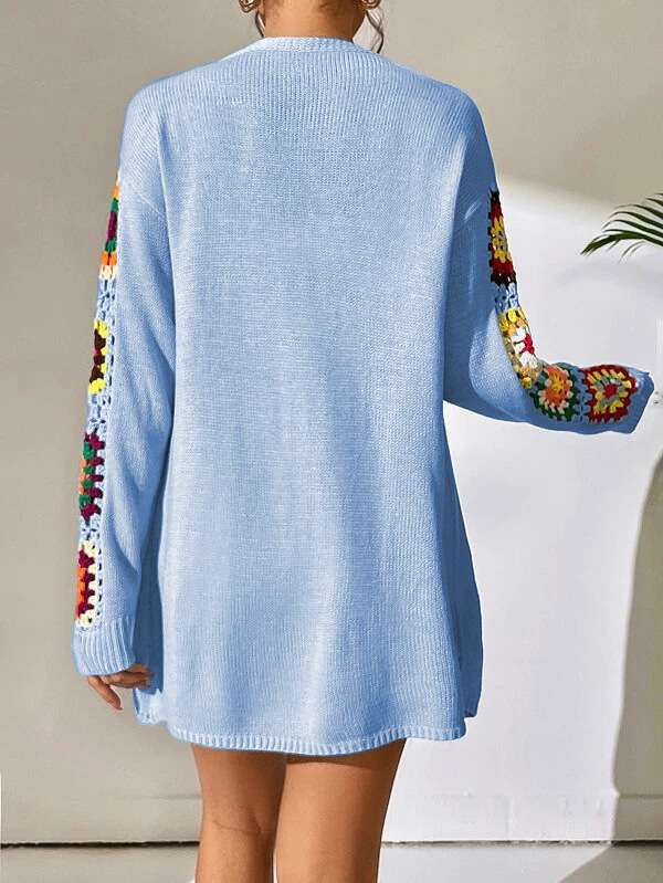 Cardigan with front placket image 4