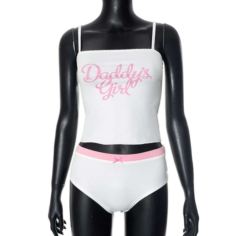 Daddys Girl Crop Top & Panty Loungewear Set image 2