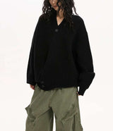 Cozy Oversized Button-Up Sweater image 2