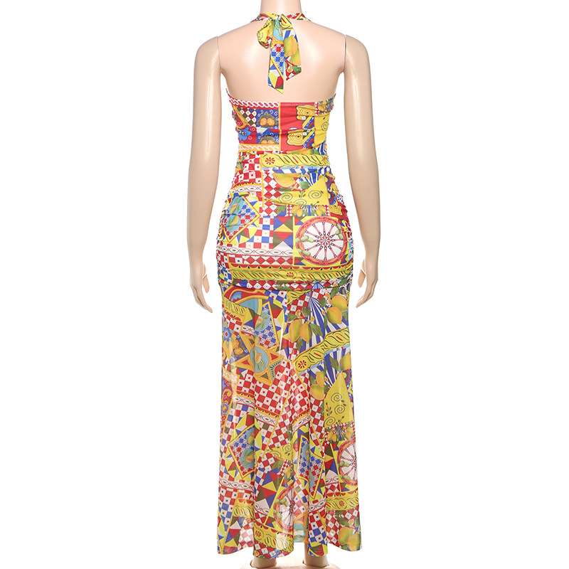 Abstract Print Maxi Dress image 6
