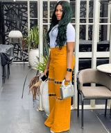 Bold Chain-Detail Wide-Leg Pants image 3