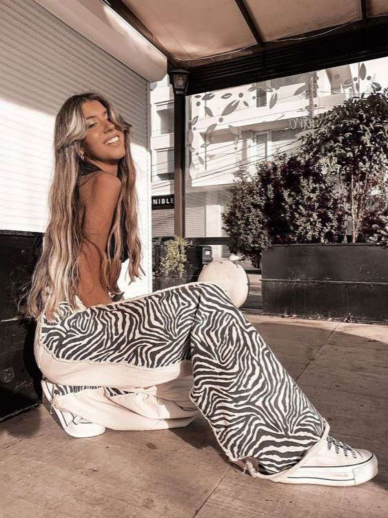 Animal Pattern Patchwork Pants Streetwear image 3