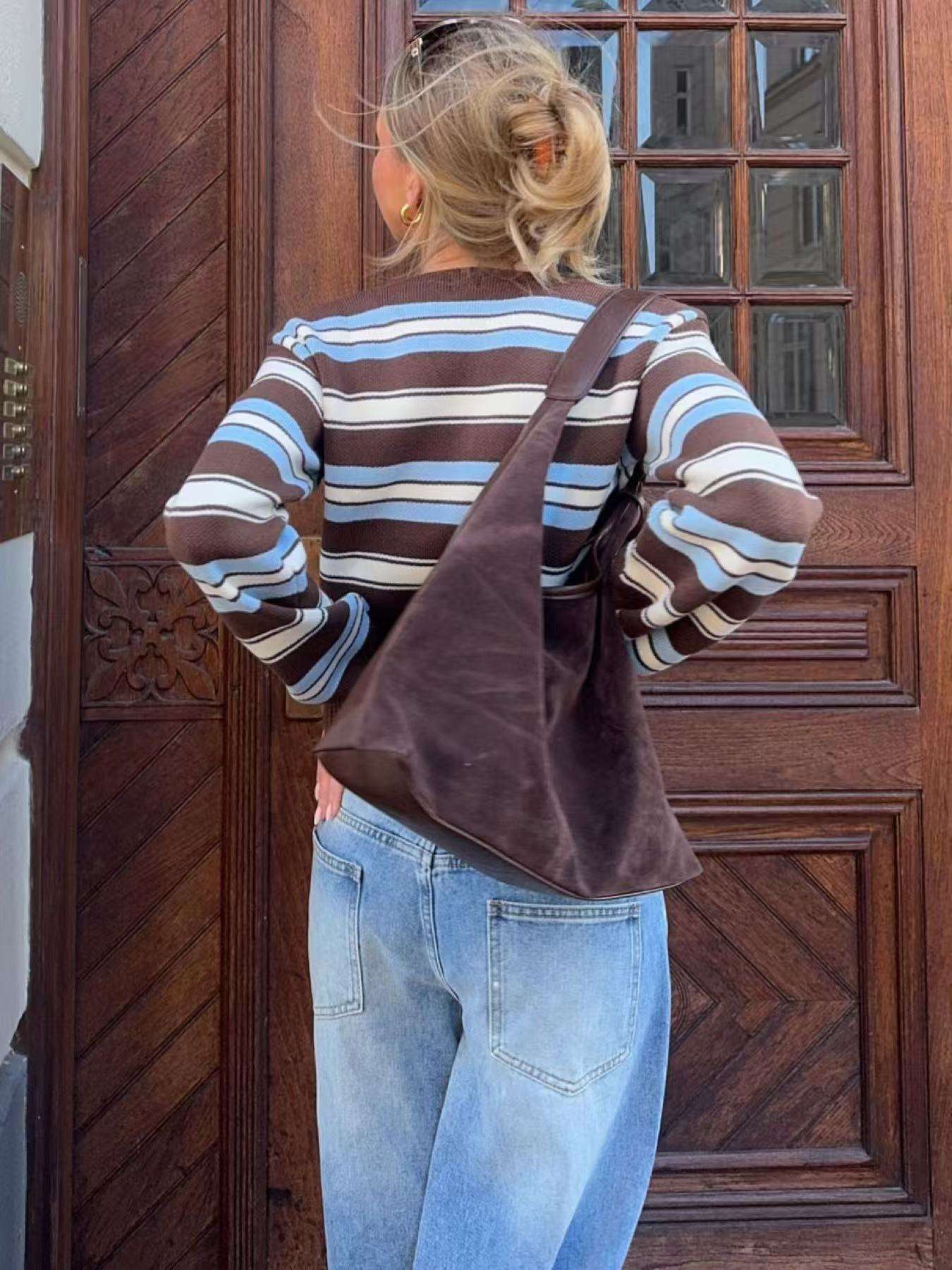 Striped Button-Up Cardigan image 2