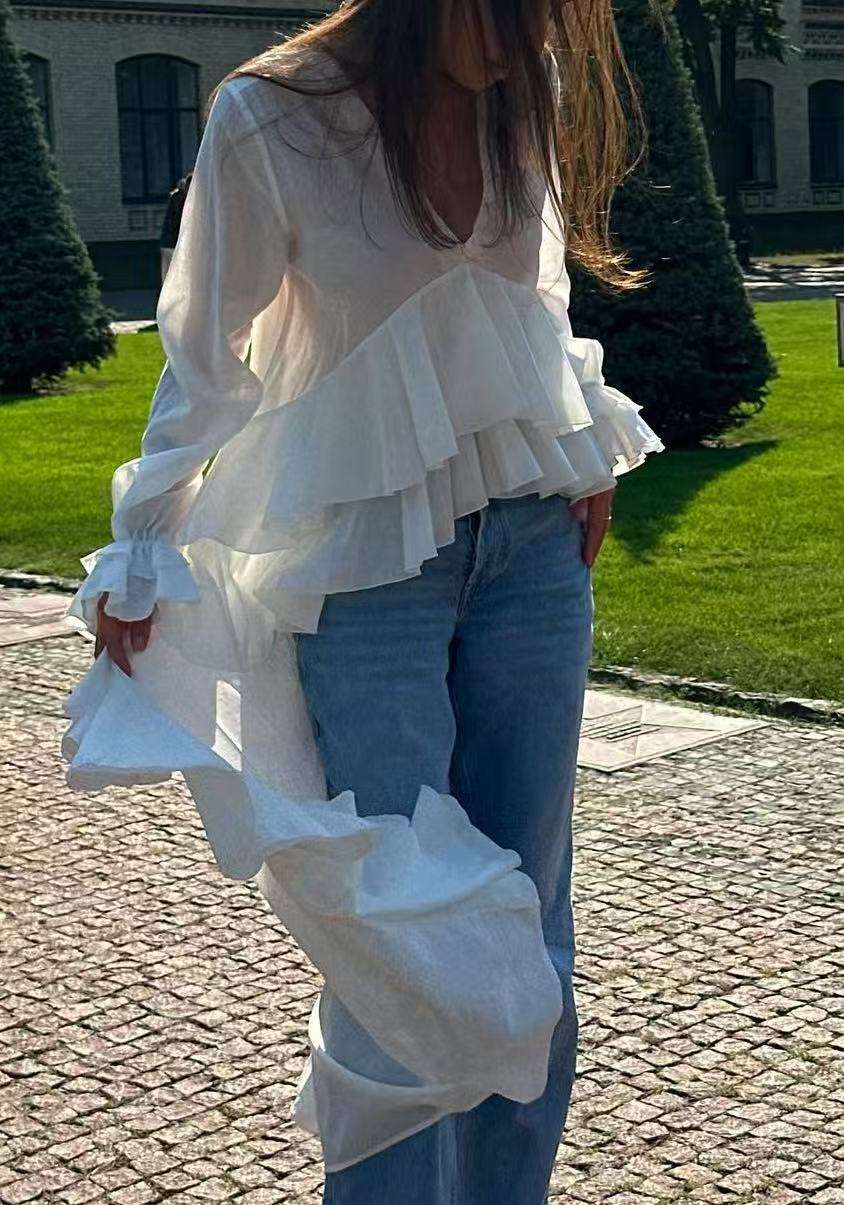 Ruffled Asymmetric Top image 3