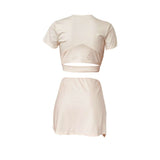 Two-Piece Crop Top & Wrap Skirt Set image 2