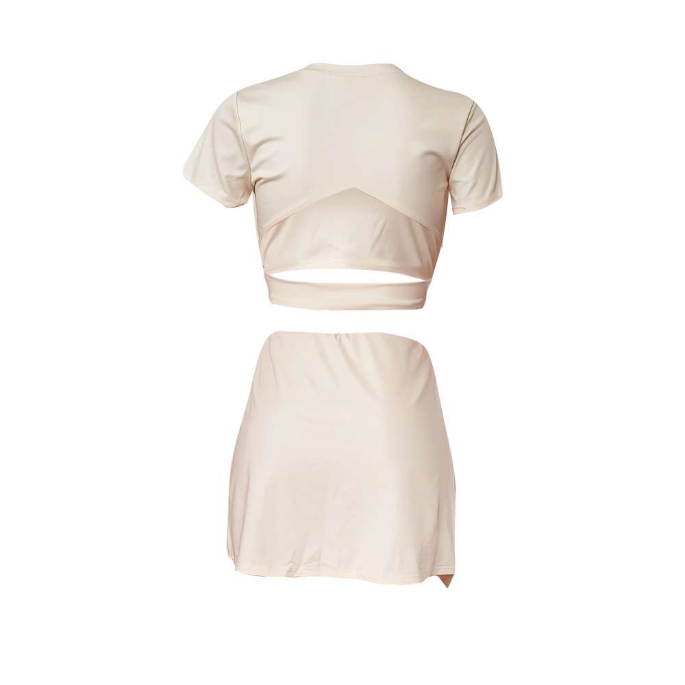 Two-Piece Crop Top & Wrap Skirt Set image 2
