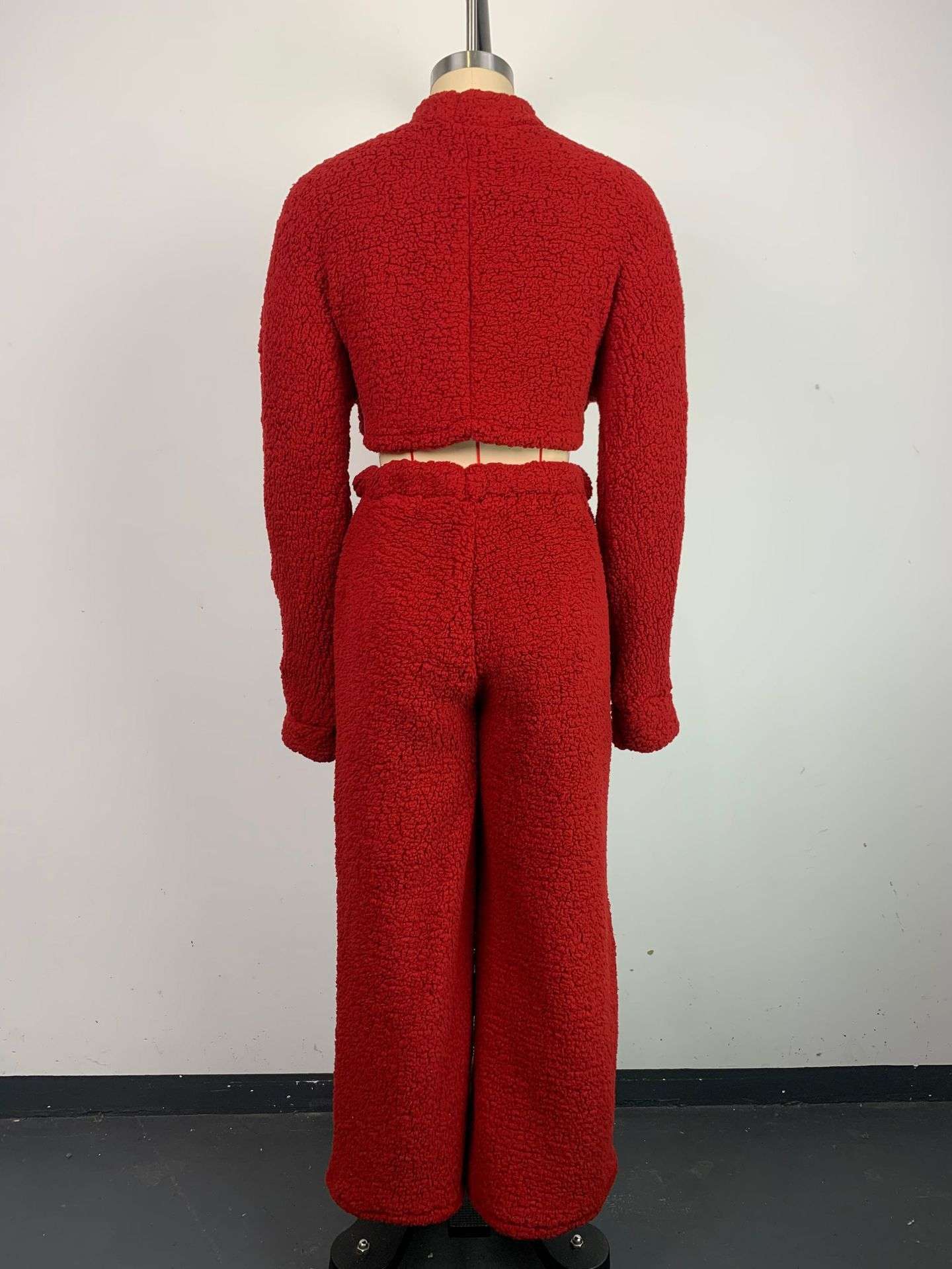 Cropped Top And Wide Leg Pants Lounge Set image 6