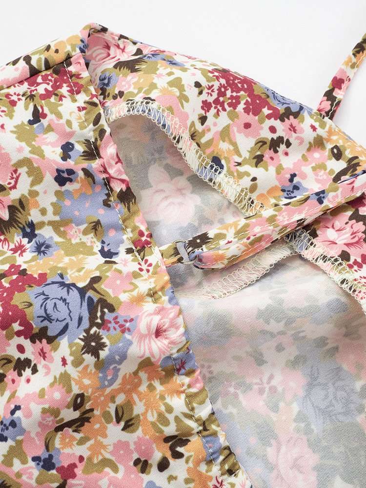 Floral Crop Top & Midi Skirt Set image 5