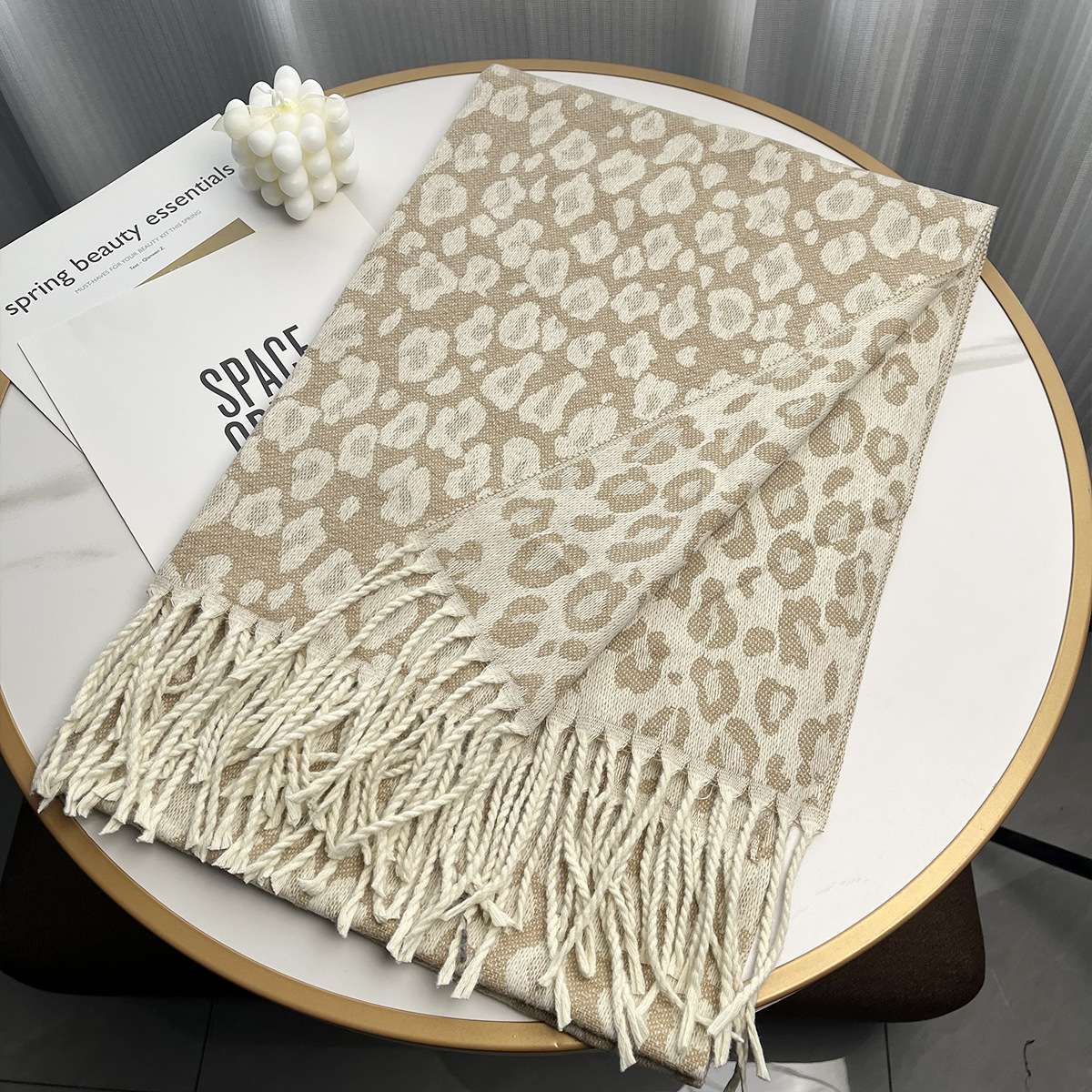 Super Soft Leopard Print Scarf Blanket Wrap image 4