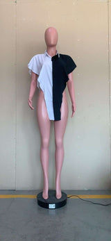 Asymmetrical Two-Tone Button-Up Shirt image 5