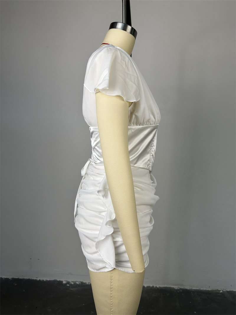 Corset Mini Dress with Ruffled Details image 3