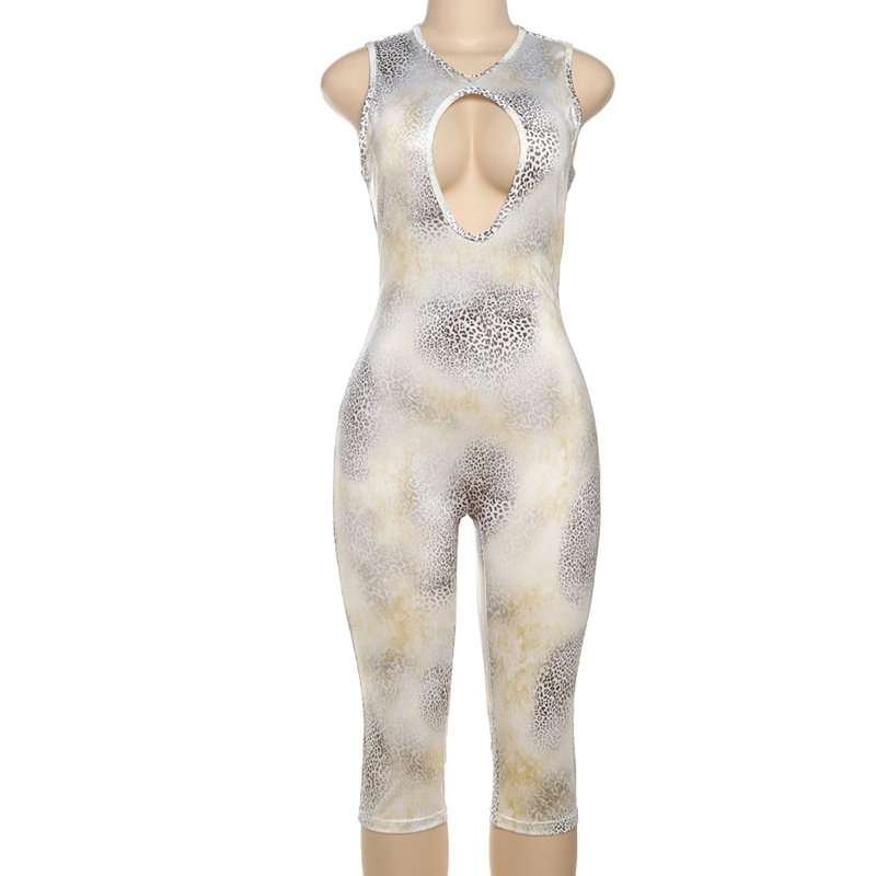 Leopard Print Cutout Jumpsuit image 3