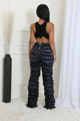 Frayed Ripped High Rise Pants image 2