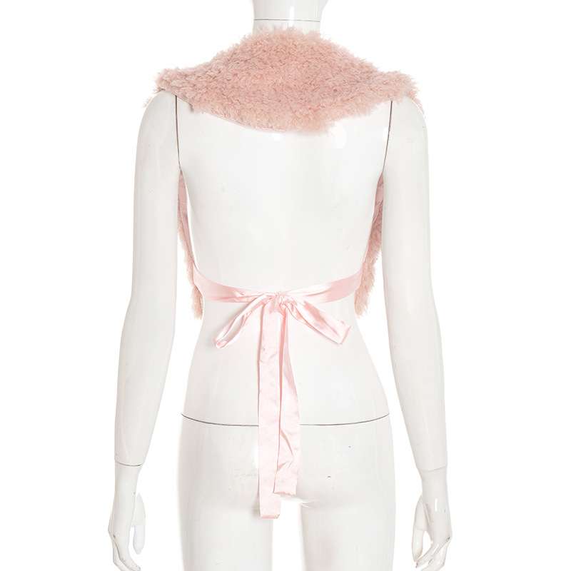 Faux Fur Sleeveless Vest image 3