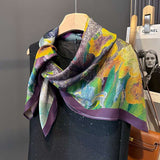 Retro scarf double-sided print scarf image 3