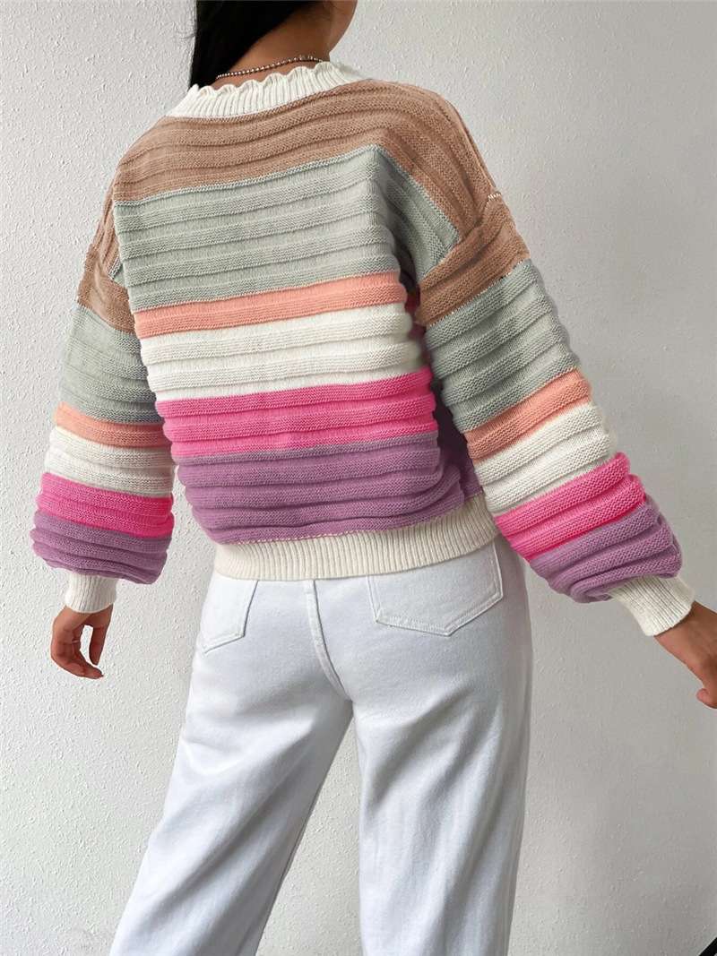 Striped Button-Front Cardigan Jacket image 3