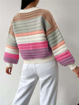 Striped Button-Front Cardigan Jacket image 3