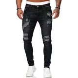 Men's Distressed Skinny Jeans - M, Black image