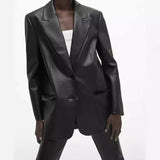 Lapel Collar Belted Long Sleeve Jacket image 5