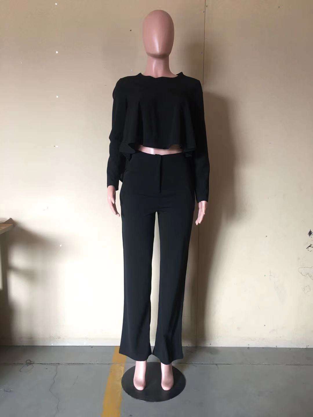 Crop Top Loose Pants Two Piece Casual Suits image 7