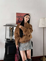 Brown Cropped Jacket image 1