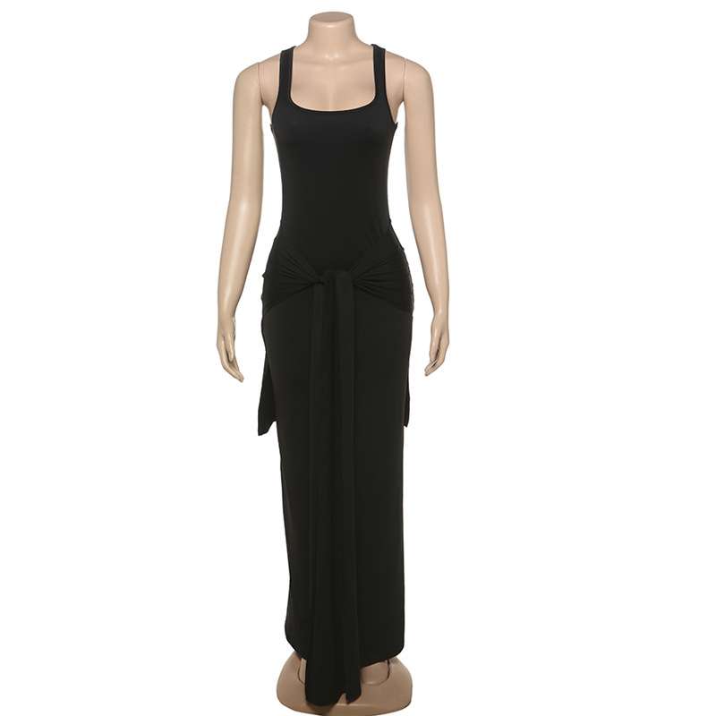 Sleeveless Maxi Dress with Side Slit image 3
