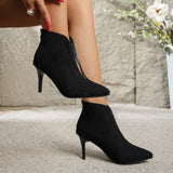 Suede Ankle Boots with Stiletto Heel image 0