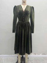 Vintage Dress with Puff Shoulders image 4