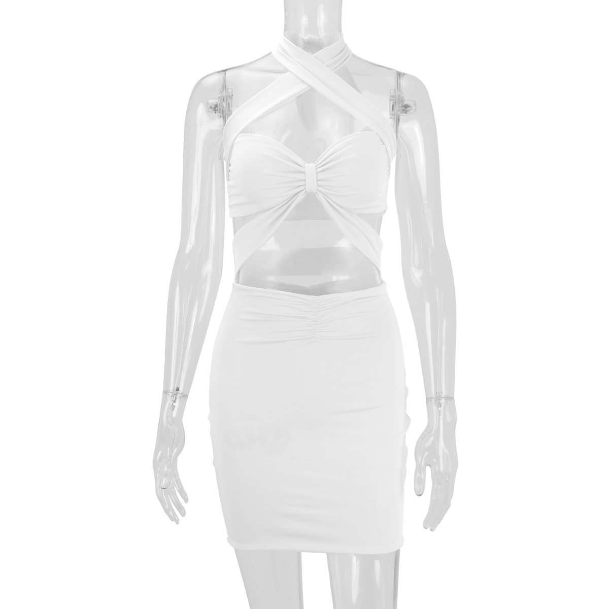 Cut-Out Halter Mini Dress image 6