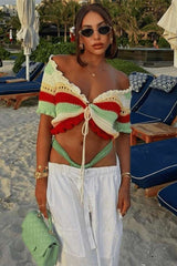 Sunset Breeze Crochet Crop Top image 0