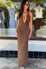 Sheath Dress - L, Copper Tan Brown image