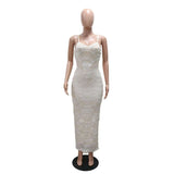 Elegant Cutout Midi Dress - S, White image