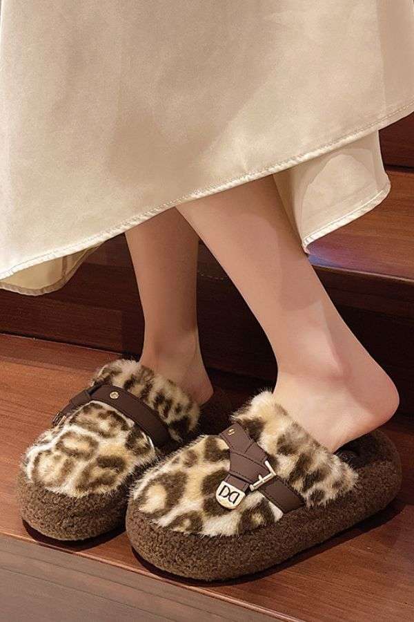 Winter Slippers Fur Textured image 0