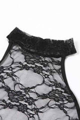 Sexy See-Through Mesh Open Back Glove Detail Jumpsuit image 5