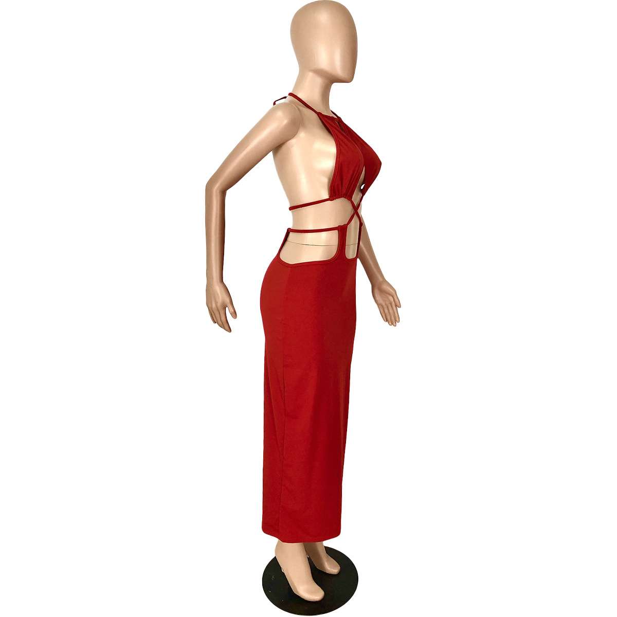 Cut-Out Halter Neck Bodycon Midi Dress image 6