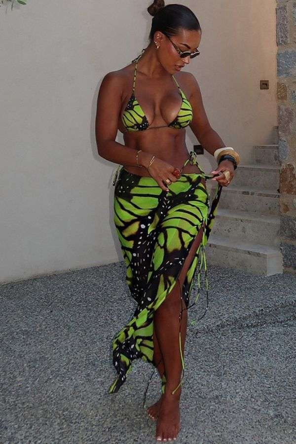 Butterfly Print Bikini Cover-Up Set image 0