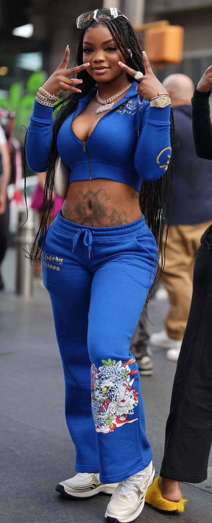 Graphics Top and Pant Set - S, Blue image