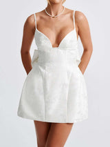 Floral Pattern Dress with Spaghetti Straps image 4