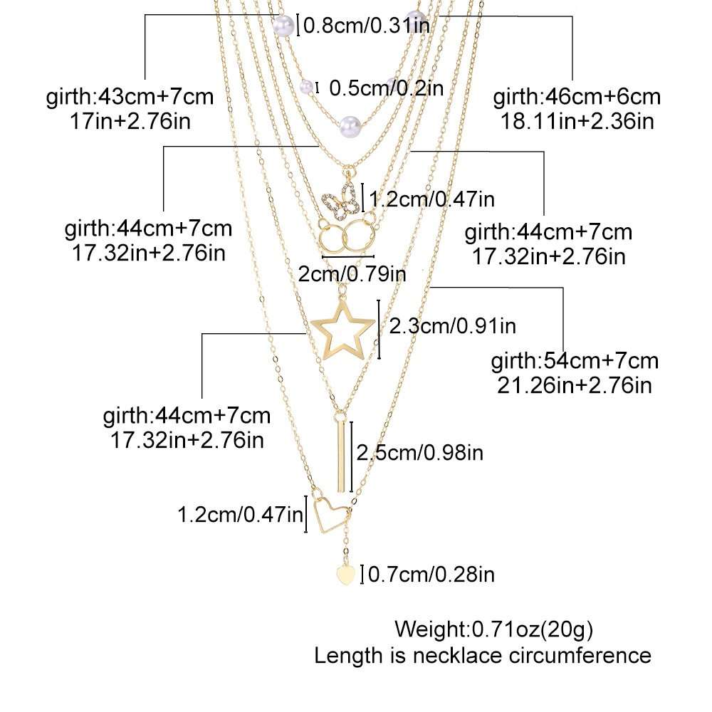 Trendy Multilayer Necklace Set image 4