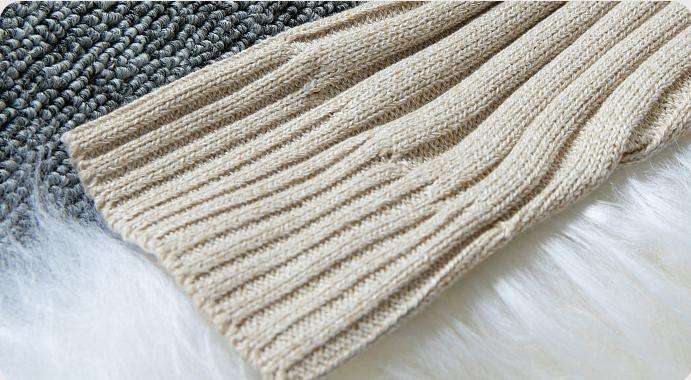 Elegant Knitted Striped Turtleneck Dress image 5