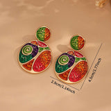 Vibrant Abstract Colorful Earrings image 3