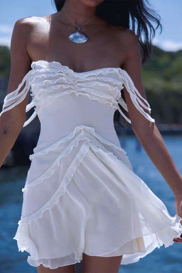 Ruffle Off-Shoulder Mini Dress image 4
